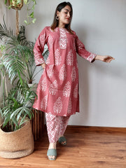 New Exclusive Collection of Hand Block Printed "Stitched" Cotton Suits With Cotton Dupatta in Beautiful Colours