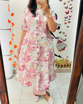 Launching Designer Co-erd set in Aline kurti pattern paired with Ankle length pant