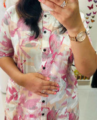 Launching Designer Co-erd set in Aline kurti pattern paired with Ankle length pant