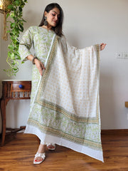 New Exclusive Collection of Hand Block Printed Stitched Cotton Suits With Cotton Dupatta in Beautiful Colours(BFSCS08)