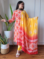 New Exclusive Collection of Hand Block Printed Stitched Cotton Suits With Cotton Dupatta in Beautiful Colours ((BFSCS14)