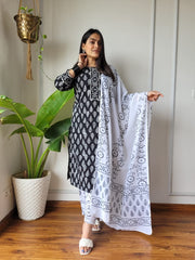 New Exclusive Collection of Hand Block Printed Stitched Cotton Suits With Cotton Dupatta in Beautiful Colours ((BFSCS22)