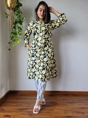 New Exclusive Hand  block printed Stitched Cotton  Kurtis with Pant
