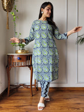 New Exclusive Hand  block printed Stitched Cotton  Kurtis with Pant