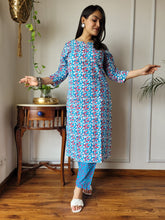 New Exclusive Hand  block printed Stitched Cotton  Kurtis with Pant