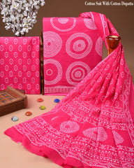 Exclusive Hand Block Cotton Suit With Cotton Dupatta