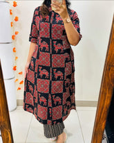 Launching designer Co-erd set in Aline pattern paried with Ankle length pant