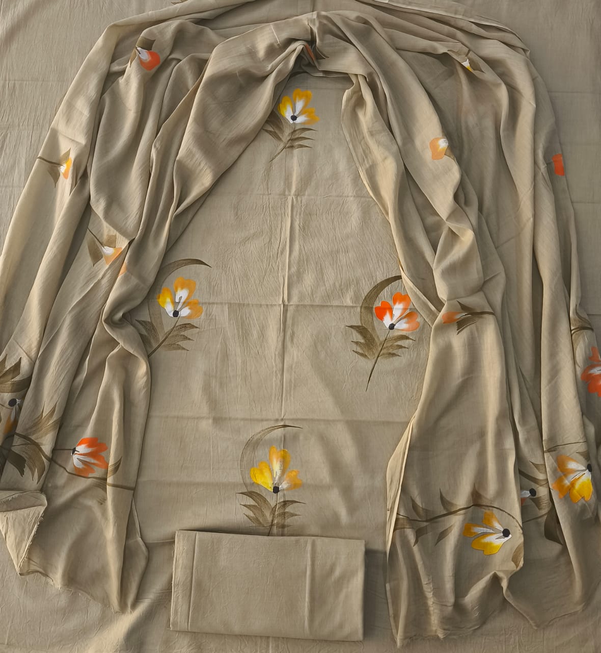 Exclusive Hand Block Cotton Suit With Cotton Dupatta(BFCOT45)