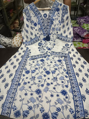 *New Floral Motif Printed Cotton kurta Set the kurta and Pleated Salwar and Soft Cotton Dupatta*๐๐