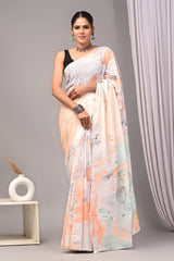 Traditional Authentic Hand Block Printed Pure Organic Cotton Sarees With matching Blouse