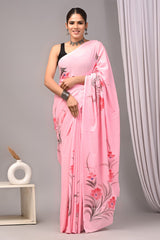Traditional Authentic Hand Block Printed Pure Organic Cotton Sarees With matching Blouse