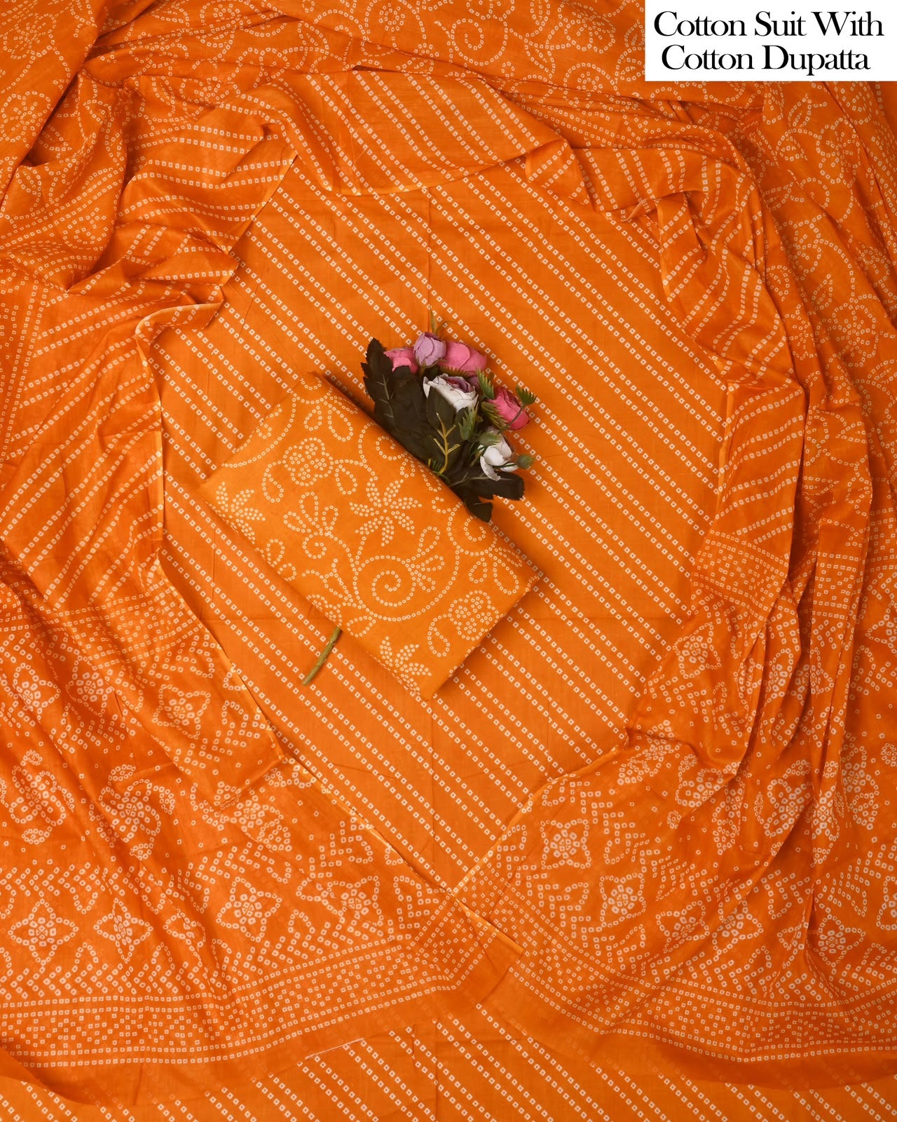 Exclusive Hand Block Cotton Suit With Cotton Dupatta(BFCOT139)