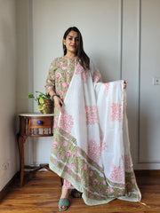 New Exclusive Collection of Hand Block Printed Stitched Cotton Suits With Cotton Dupatta in Beautiful Colours (BFSCS36)