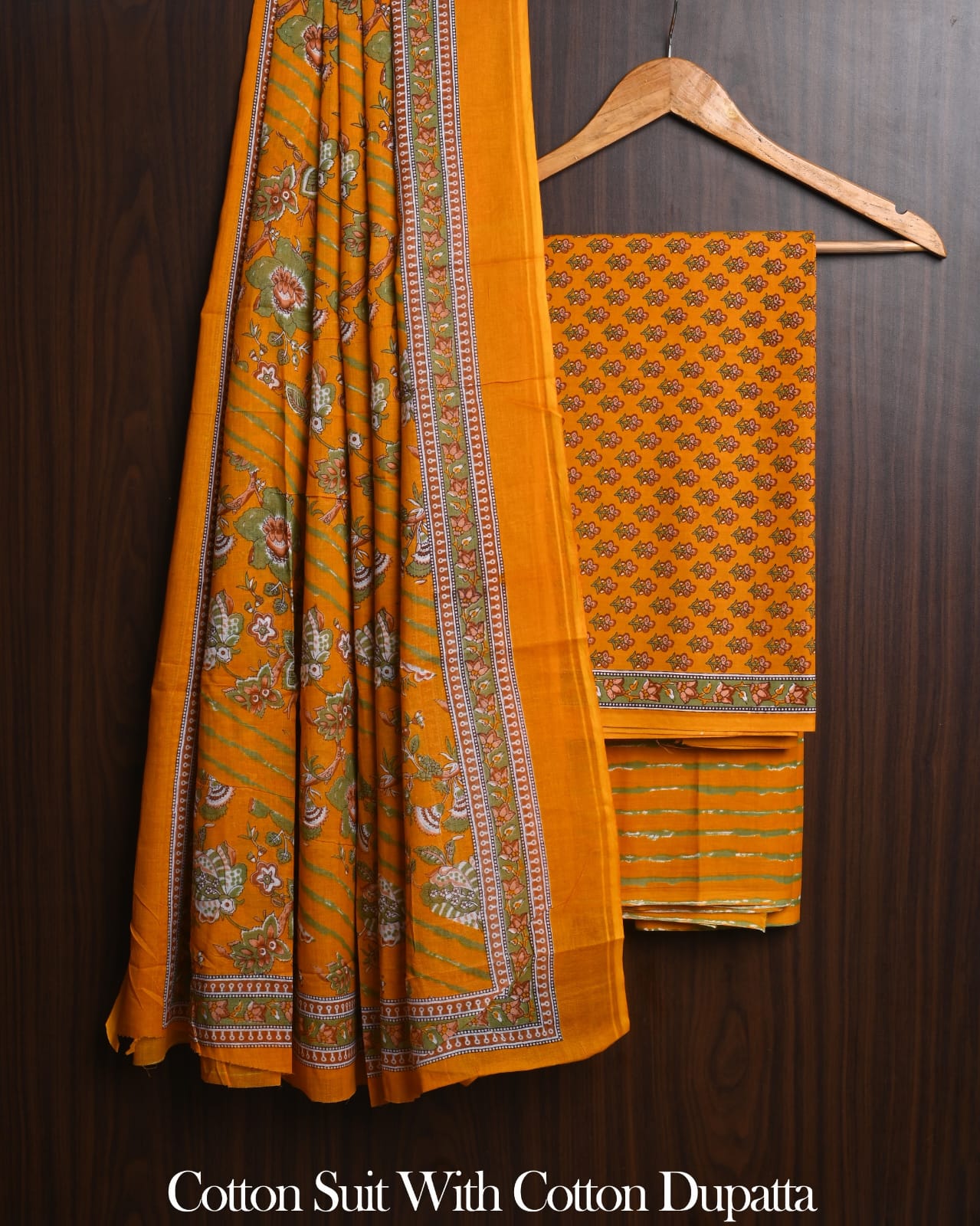 Exclusive Hand Block Cotton Suit With Cotton Dupatta