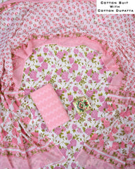 Exclusive Hand Block Cotton Suit With Cotton Dupatta(BFCOT192)