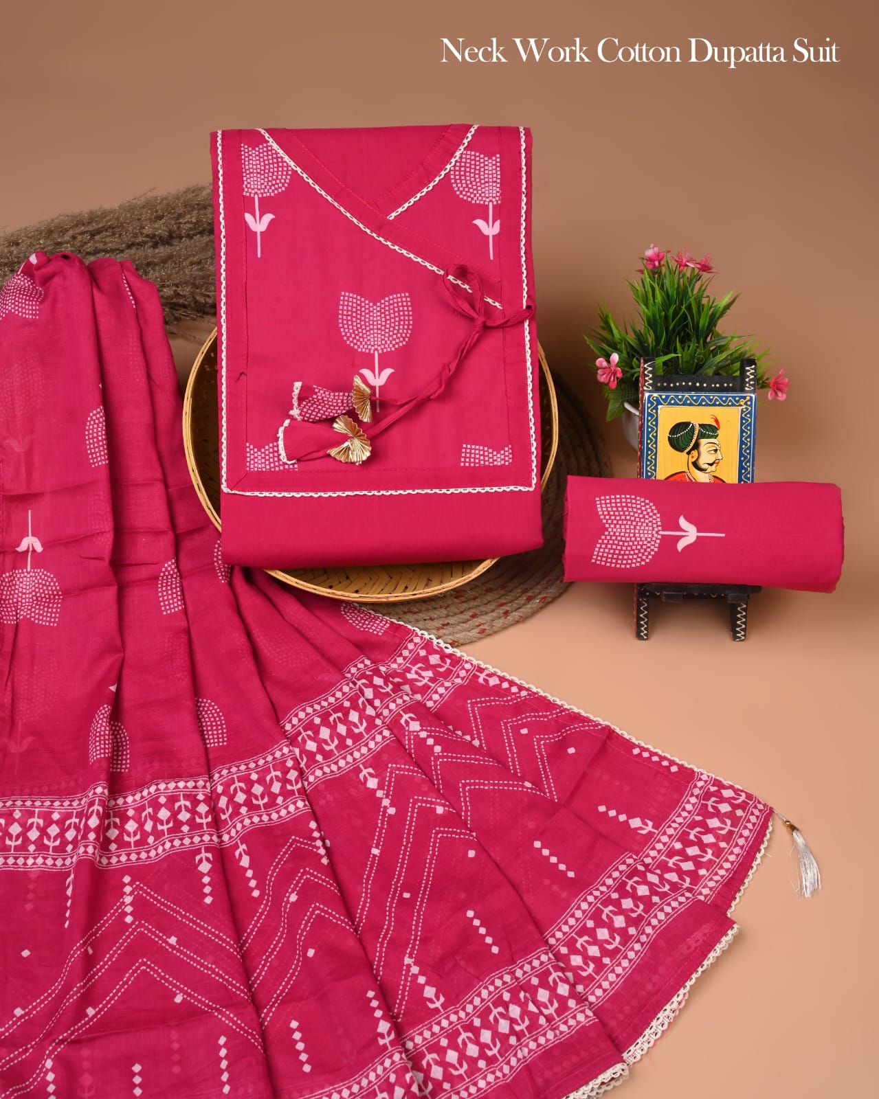 PREMIUM GOTA PATTI COTTON SUIT SET WITH COTTON DUPATTA(BFCOTGP26)