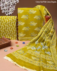 Exclusive Hand Block Cotton Suit With Cotton Dupatta
