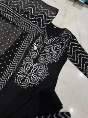 Pure fine Cotton fabric Bhandej Print suit
