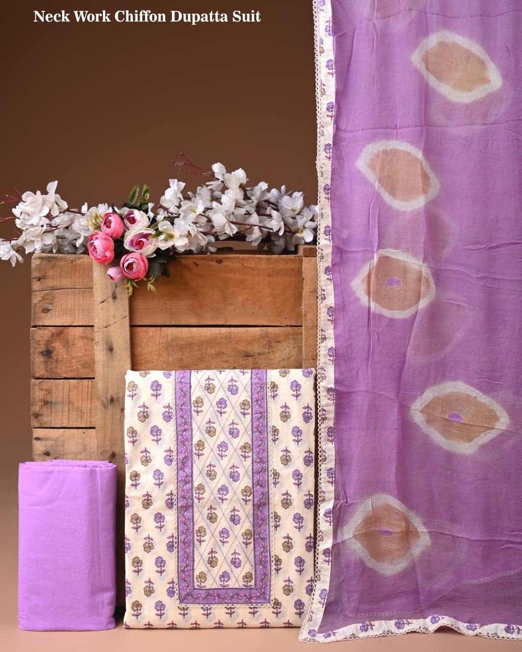 Cotton Suit with Gota Patti Work & Chiffon Dupatta – Ethnic Wear for Women