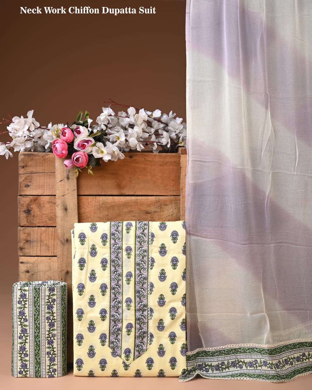 Cotton Suit with Gota Patti Work & Chiffon Dupatta – Ethnic Wear for Women