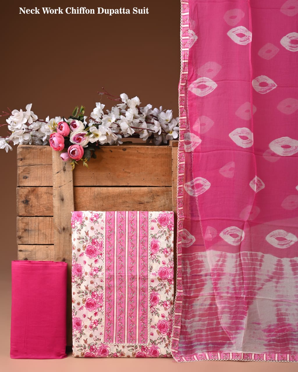 Cotton Suit with Gota Patti Work & Chiffon Dupatta – Ethnic Wear for Women