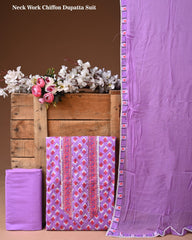 Cotton Suit with Gota Patti Work & Chiffon Dupatta – Ethnic Wear for Women