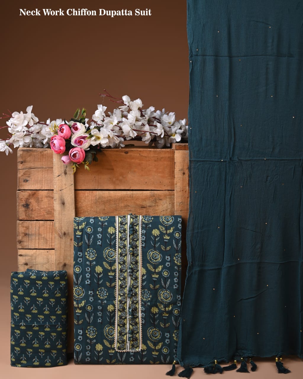 Cotton Suit with Gota Patti Work & Chiffon Dupatta – Ethnic Wear for Women