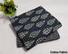 Premium Hand Block Printed Cotton Suit Top And Bottom Set (BFTB02)