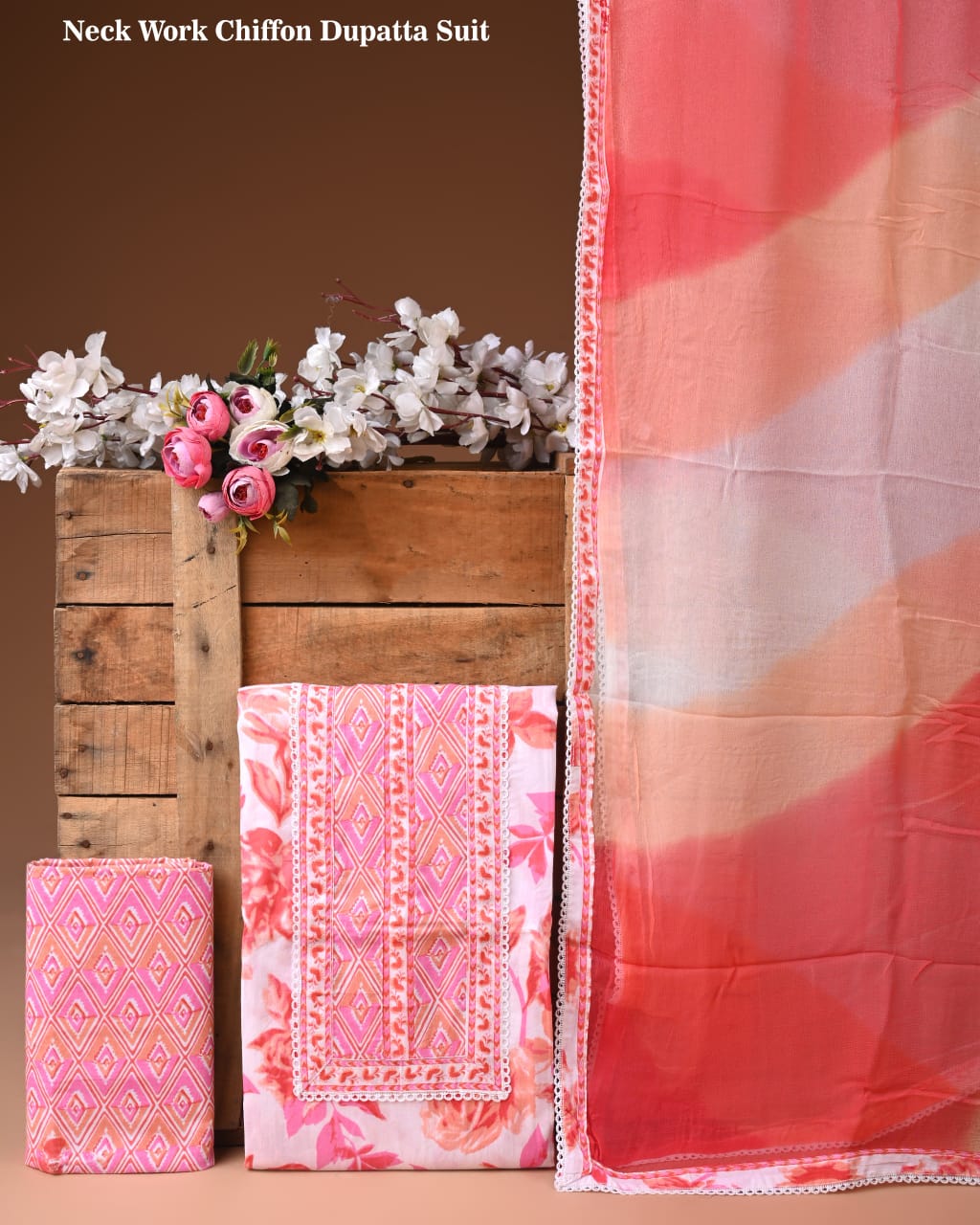Cotton Suit with Gota Patti Work & Chiffon Dupatta – Ethnic Wear for Women