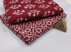 Premium Hand Block Printed Cotton Suit Top And Bottom Set