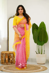 Exclusive hand Block Printed Kota Doria Saree (BFKS33)