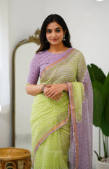 Exclusive hand Block Printed Kota Doria Saree (BFKS35)