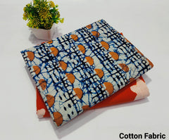 Premium Hand Block Printed Cotton Suit Top And Bottom Set (BFTB46)