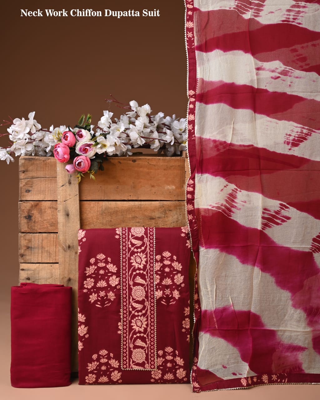 Cotton Suit with Gota Patti Work & Chiffon Dupatta – Ethnic Wear for Women