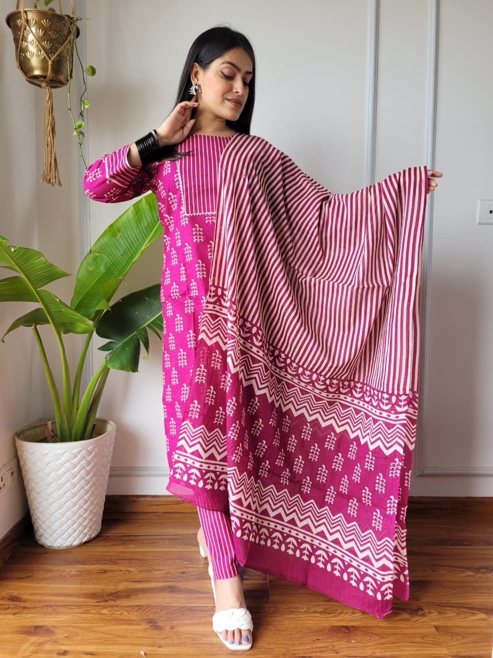New Exclusive Collection of Hand Block Printed Stitched Cotton Suits With Cotton Dupatta in Beautiful Colours (BFSCS13)