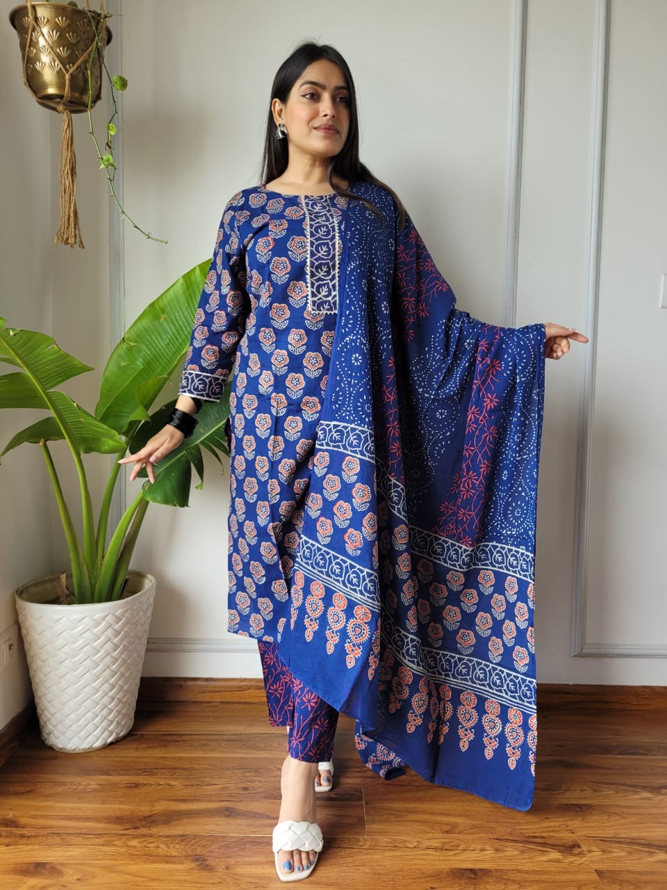 New Exclusive Collection of Hand Block Printed Stitched Cotton Suits With Cotton Dupatta in Beautiful Colours ((BFSCS23)