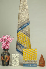 Premium Hand Block Printed Maheshwari Silk Suit(BFMAH25)