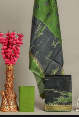 Premium Hand Block Printed Maheshwari Silk Suit(BFMAH28)
