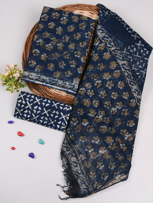 Rust Red Ethnic Printed kota doriya Suit Set (BFFKO07)