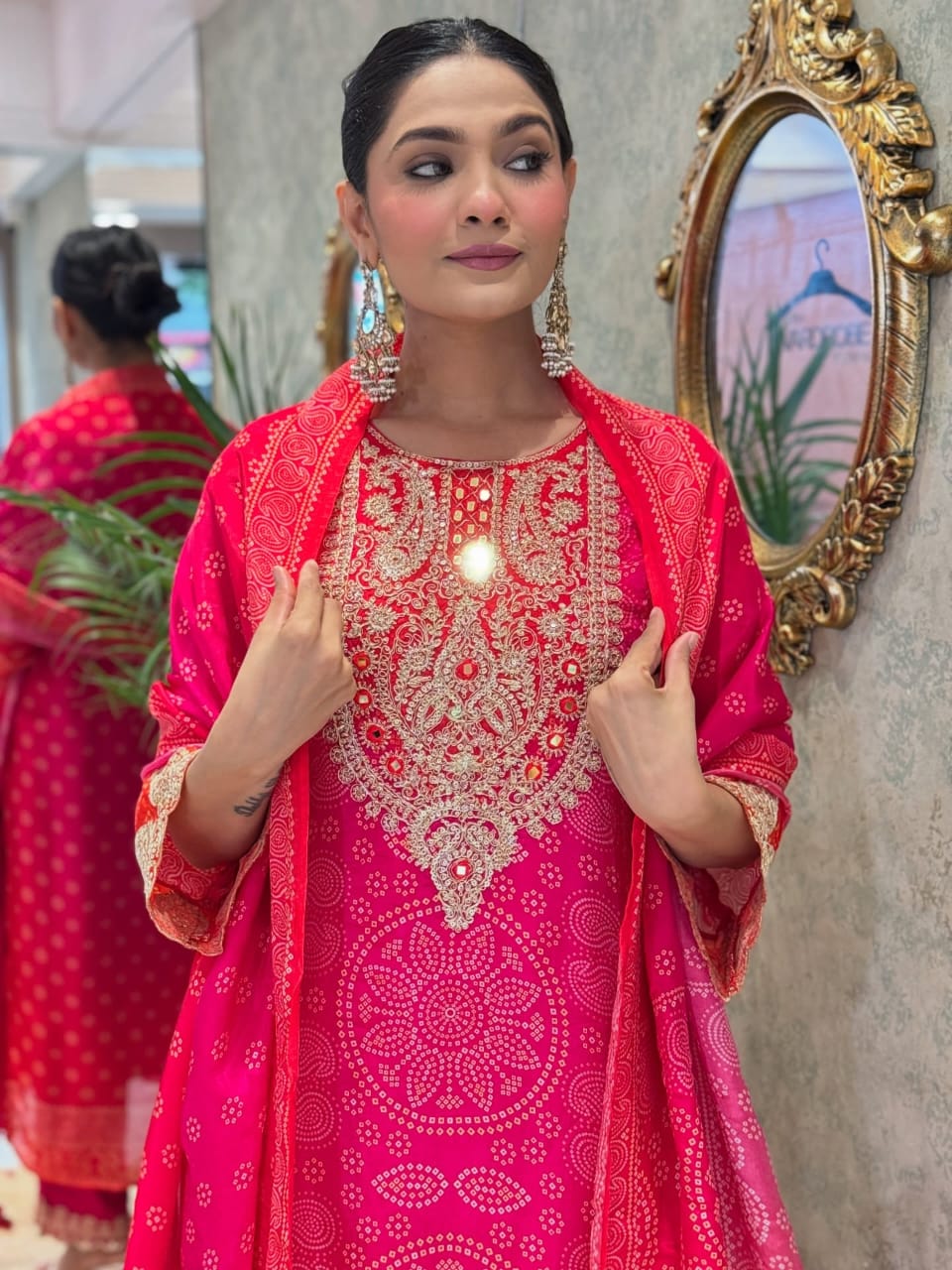 *Today We are Launching Exclusively  Festive & Party Wear Pure Chinnon With Heavy Embroidery Coding Dori-Sequence Work Top-Bottom And Dupatta Set Fully Stitched Ready To Wear **

               
