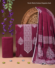 PREMIUM GOTA PATTI COTTON SUIT SET WITH COTTON DUPATTA(BFCOTGH105)