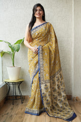 New Designer Hand Block Print Chanderi Silk Saree(BFCS38)