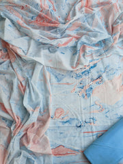 Exclusive Hand Block Cotton Suit With Cotton Dupatta
