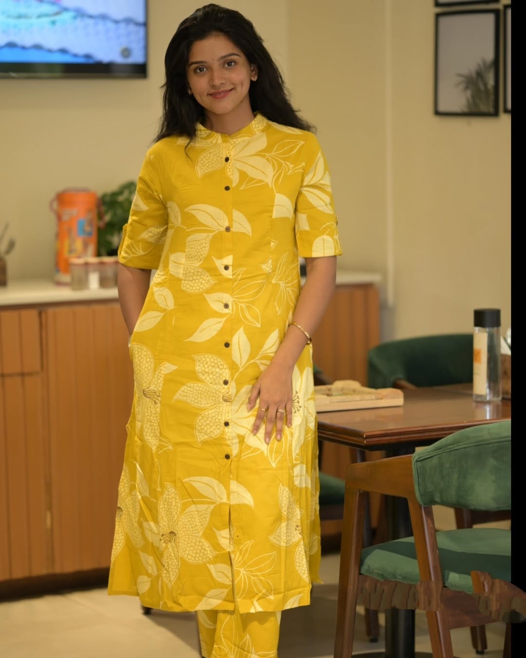 Launching designer Co-erd set in Aline pattern paried with Ankle length pant