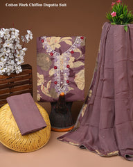 PREMIUM GOTA PATTI COTTON SUIT SET WITH CHIFFON DUPATTA(BSCOTGC54)