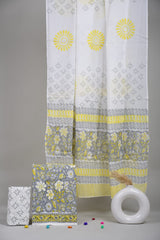 Exclusive Hand Block Cotton Suit With Cotton Dupatta