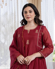 *NEW SPECIAL PANKHUDI SUIT SET*

*Premium chinon fabric Kurti Pant & Dupatta *