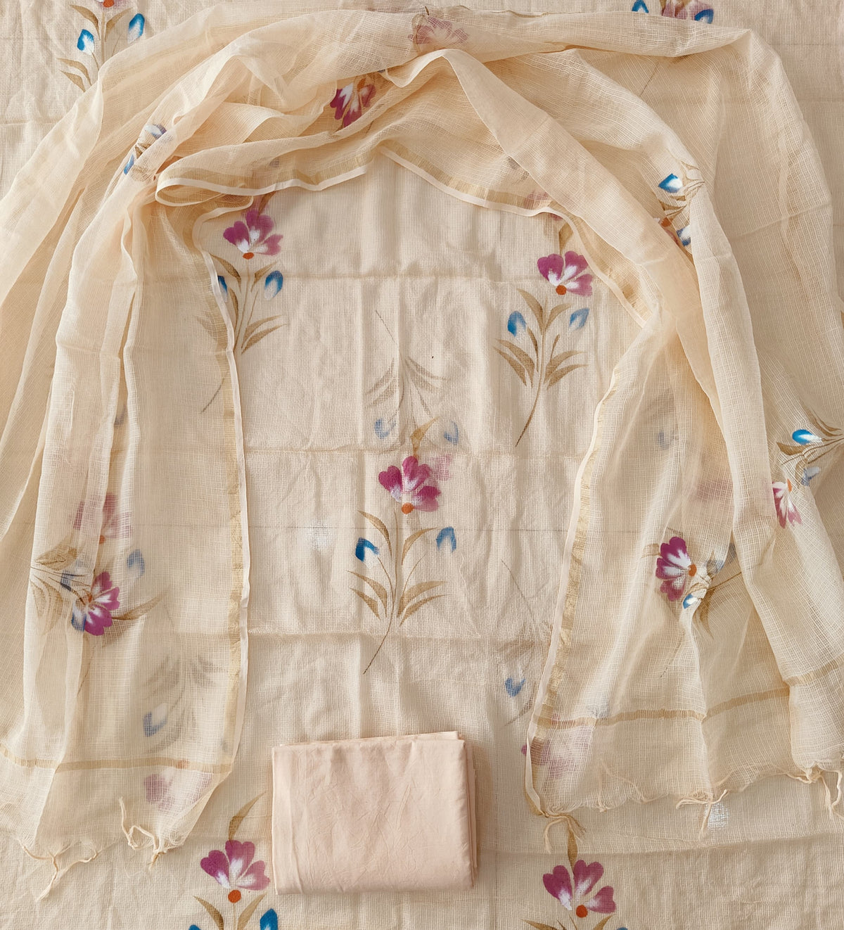 Premium Sanganeri Printed kota Suit With Kota Doria Duppta