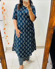 Launching designer Co-erd set in Aline pattern paried with Ankle length pant