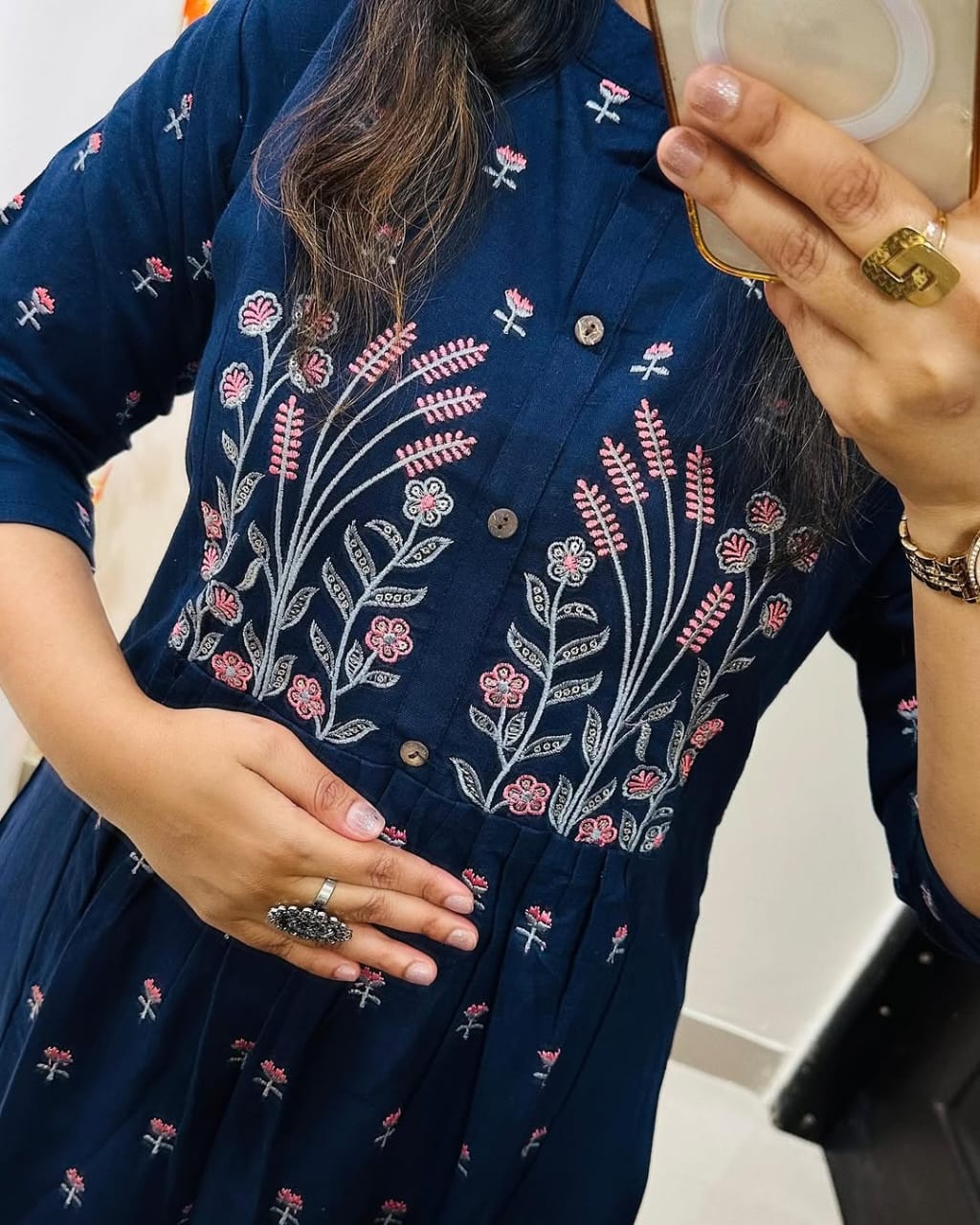*We are here to spread some magic to your ethnic Heavy Cotton*

*🌹🌹Pure fine Cotton fabric Embroidery Work Kurti with Pant with cotton 100-100*🌹